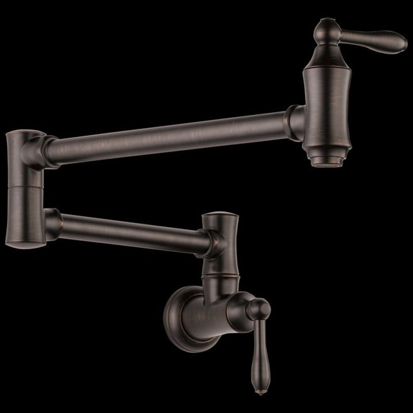 Delta Kitchen Sink Single hole wall mount installation Hole, Venetian Bronze Finish 1177LF-RB